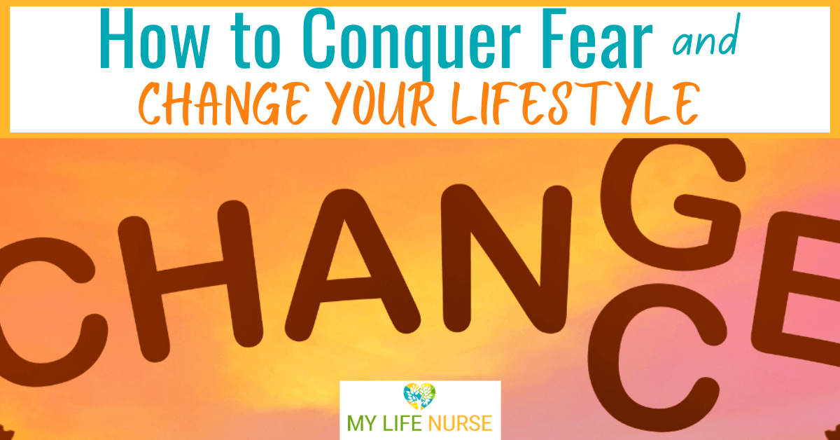 shadow of someone jumping over a large gap between land for post called how to conquer fear and change your lifestyle.
