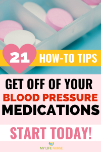 Get off of blood pressure medications