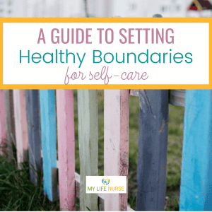 a picket fence with each board painted either light blue, light pink, dark blue, dark pink or green to represent a boundary line for the post A Guide to setting healthy boundaries for self-care