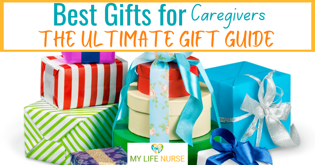 collection of beautifully wrapped gifts in various colors for post best gifts for caregivers