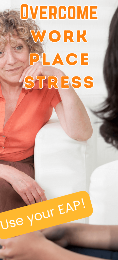 woman with dark hair and teal shirt sitting with another woman in orange shirt talking. Faces out of view. Post how to get the best value in an employee assistance program